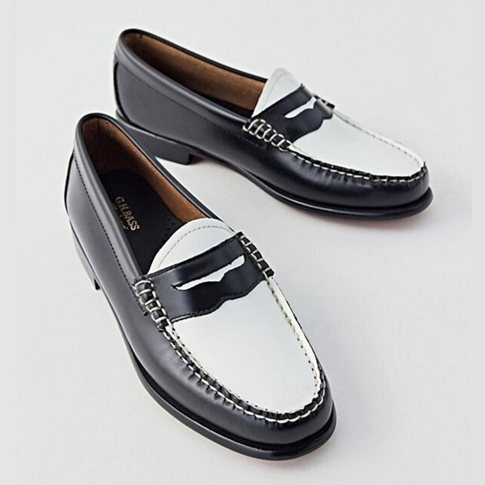 G.H. Bass & Co. Two-Tone Black and White Loafers